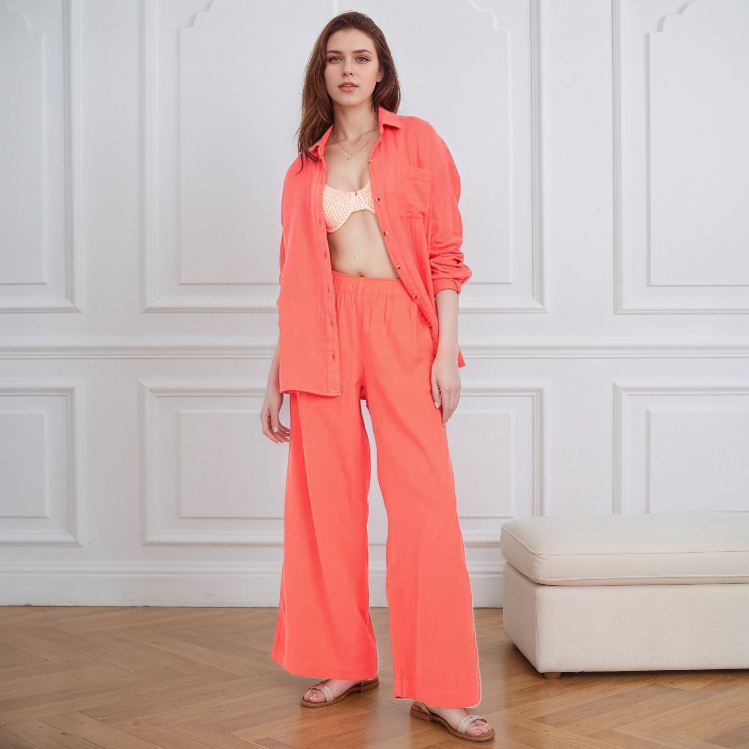 High-Waisted Super Wide-Leg Pants