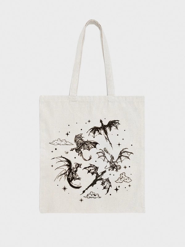 Hot Sale Fourth Wing Science Fiction Bag Bat Boy Mixed Blood Camp Novel SJM Novel Crescent City Canvas Bag