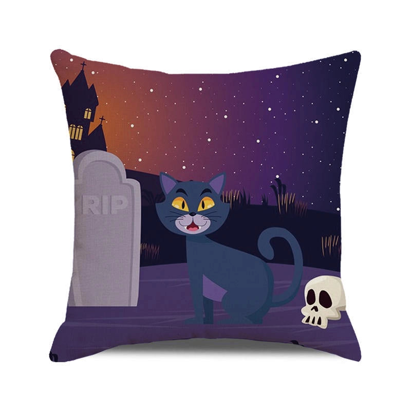 Halloween Cartoon Style Letter Dog Cat PP Cotton Couch & Sofa Decor