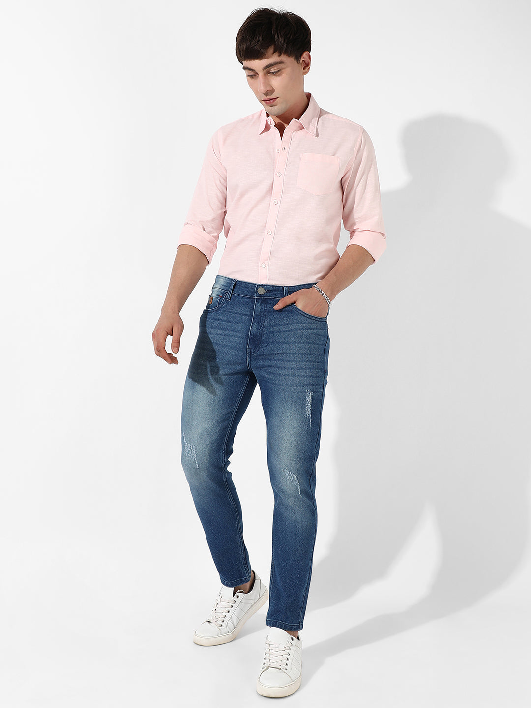 Tapered Denim Jeans