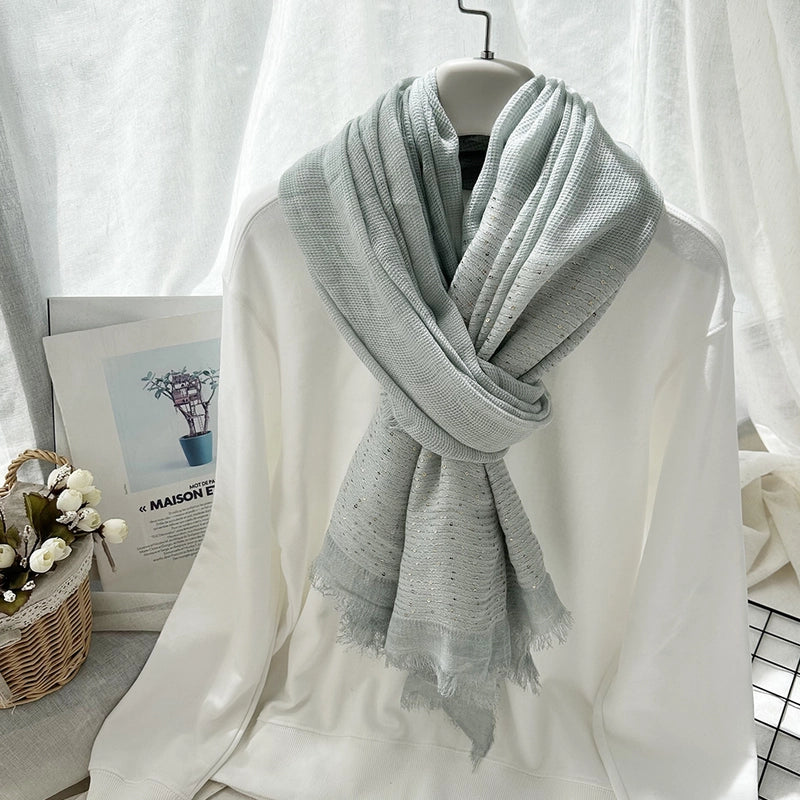 Unisex Retro Sweet Solid Color Artificial Cotton Scarf