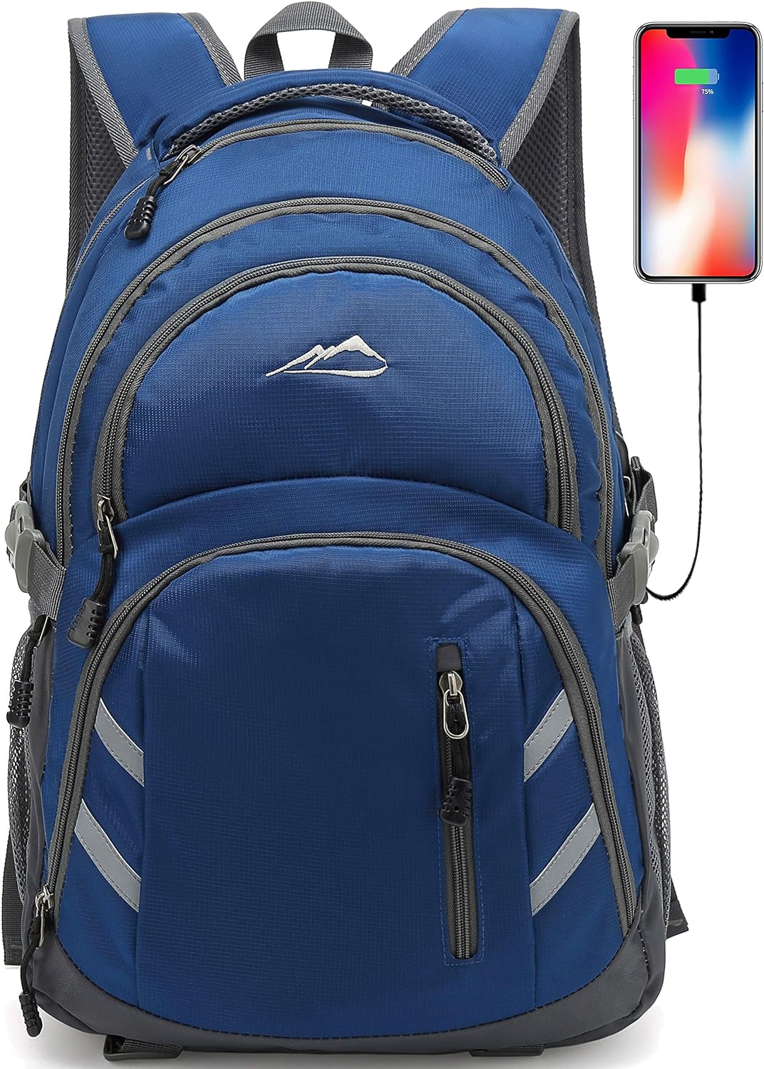 ProEtrade Backpack Bookbag for College Laptop Travel,Fit Laptop Up to 15.6 inch with USB Charging Port Multi Compartment Anti theft, Gift for Women Men (Galaxy)