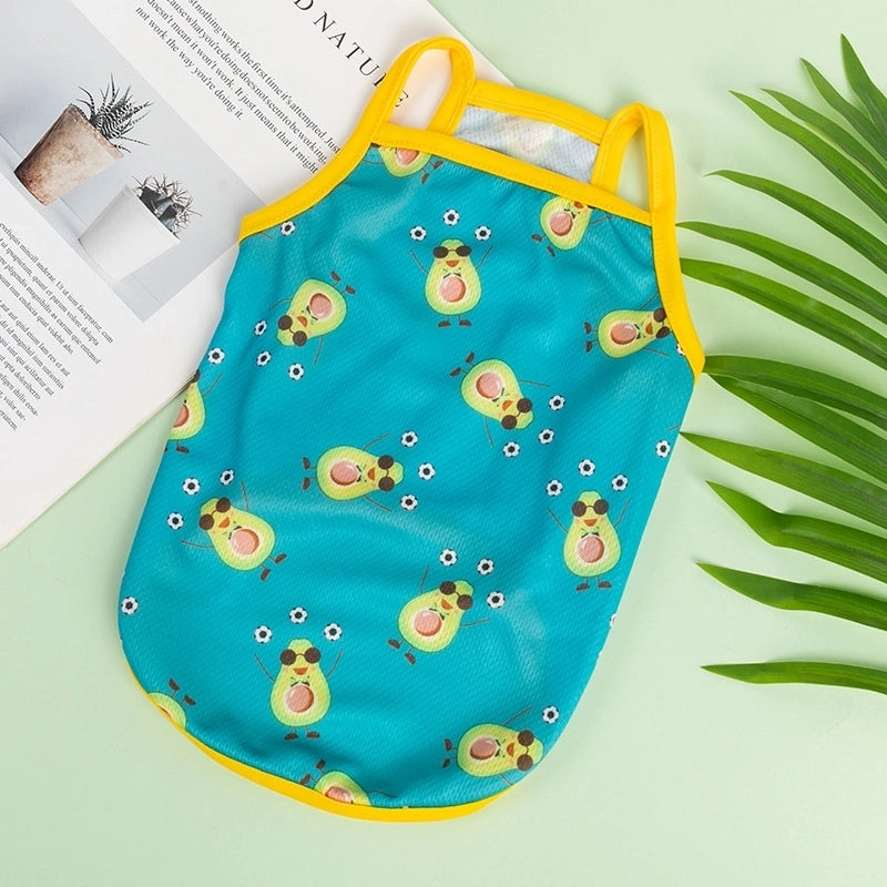 Cute Sweet Polyester Cartoon Fruit Pet Clothing