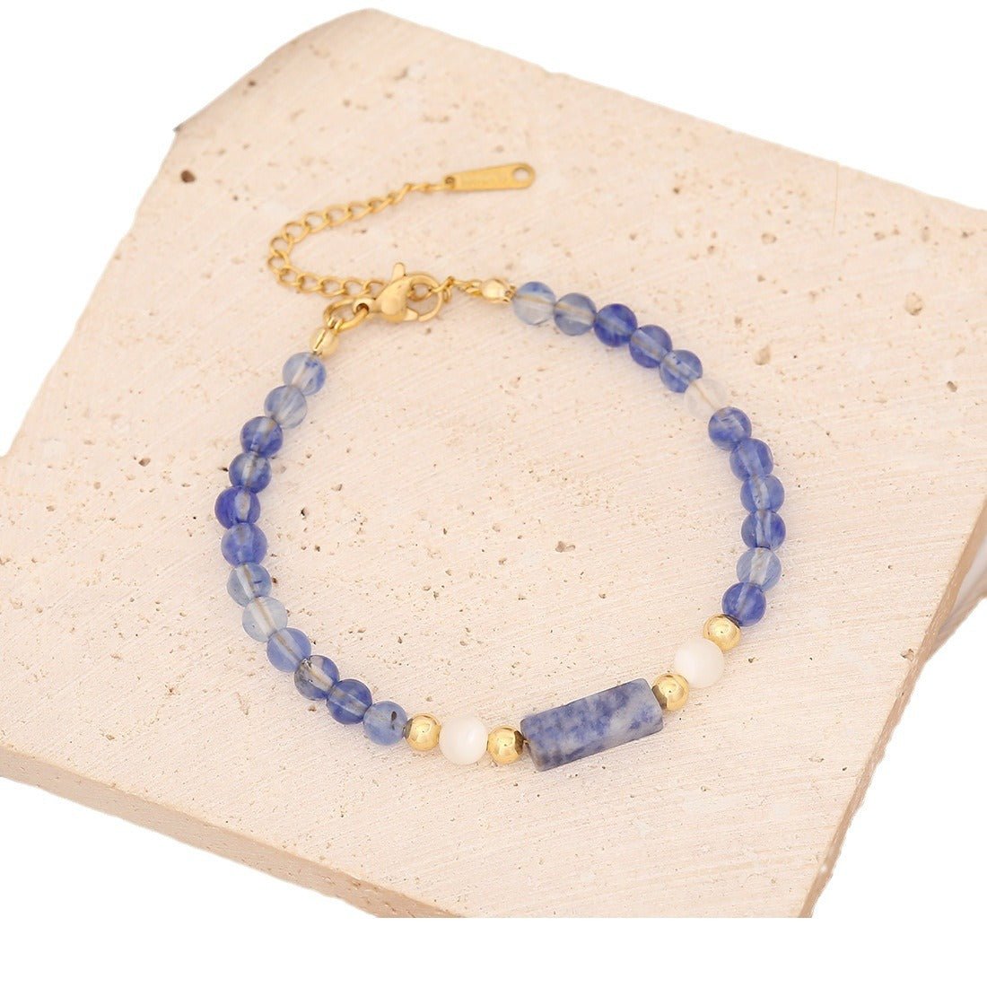 Women Quadrilateral Geometric Natural Stone Handmade Bracelets