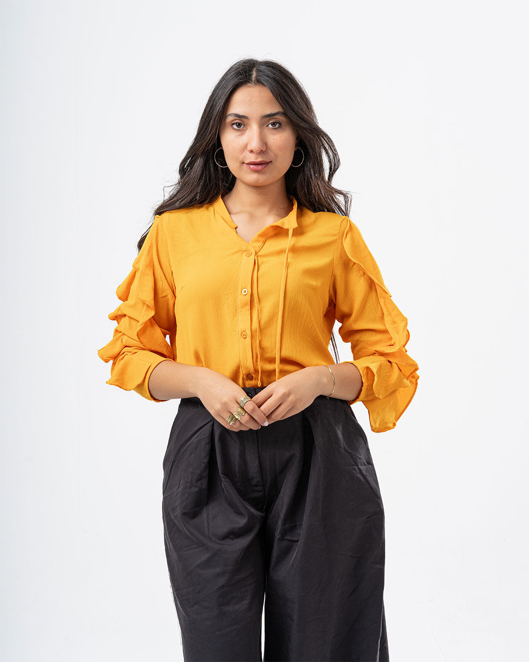 Womens Ruffled Blouse