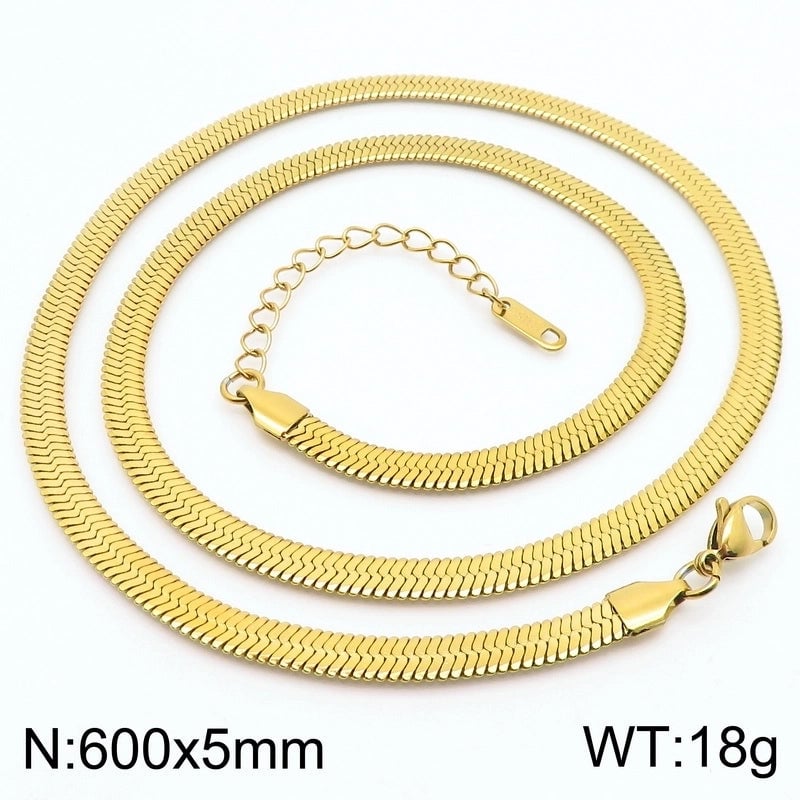 Minimalist Geometric 304 Stainless Steel 18K Gold Plated Necklace