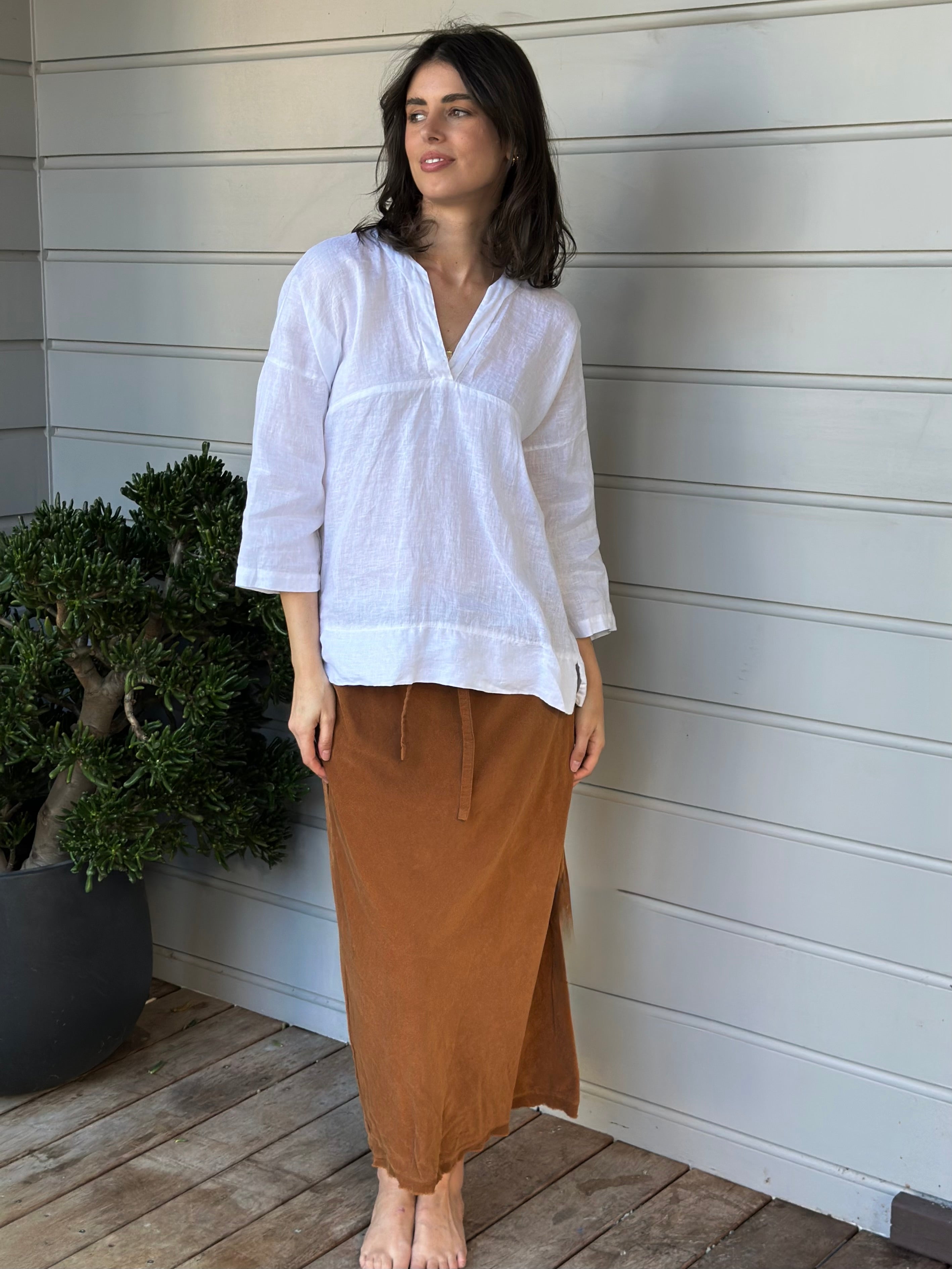 anthea skirt - caramel cord