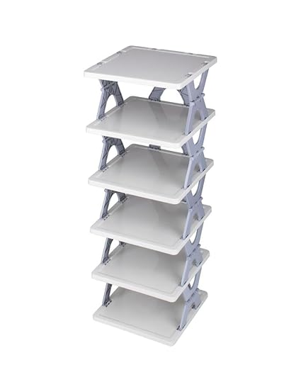Foldable Shoe Rack . Plastic Vertical Shoe Holder