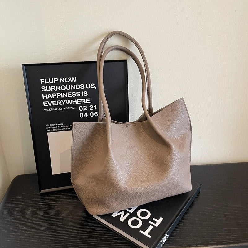 Women's All Seasons Pu Leather Solid Color Vintage Style Square Magnetic Buckle Shoulder Bag