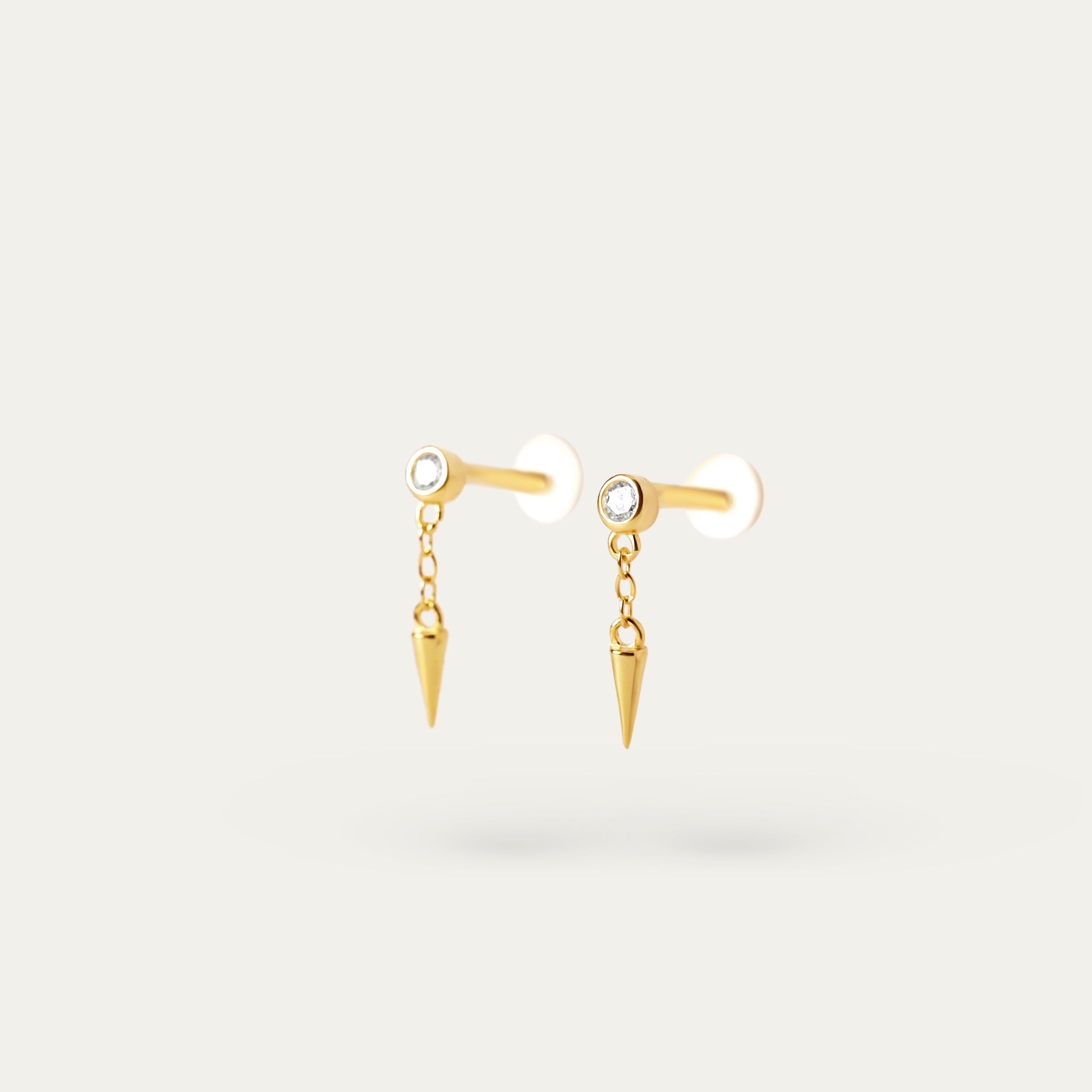 Pani CZ Studs (18K Gold Vermeil)