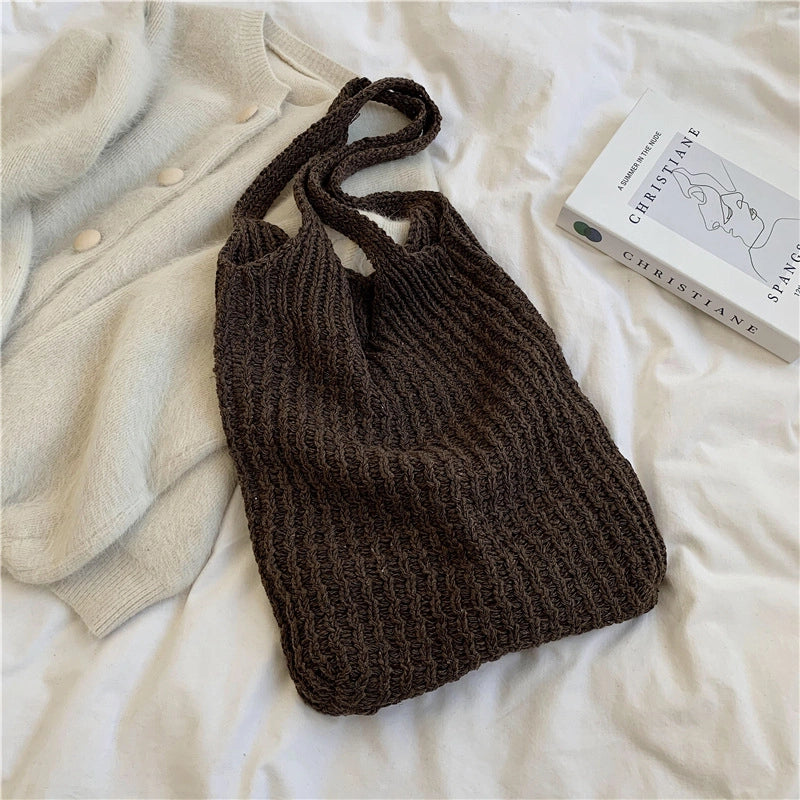 Women's Large All Seasons Yarn Basic Shoulder Bag
