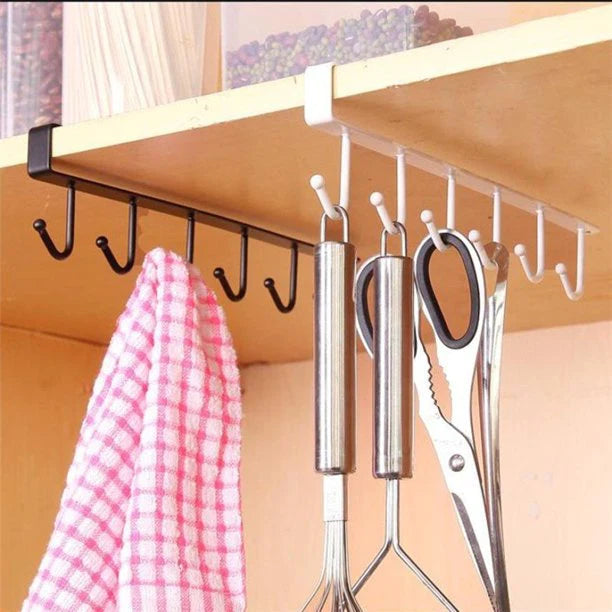 6 Hooks Mug Cup Metal Hanger