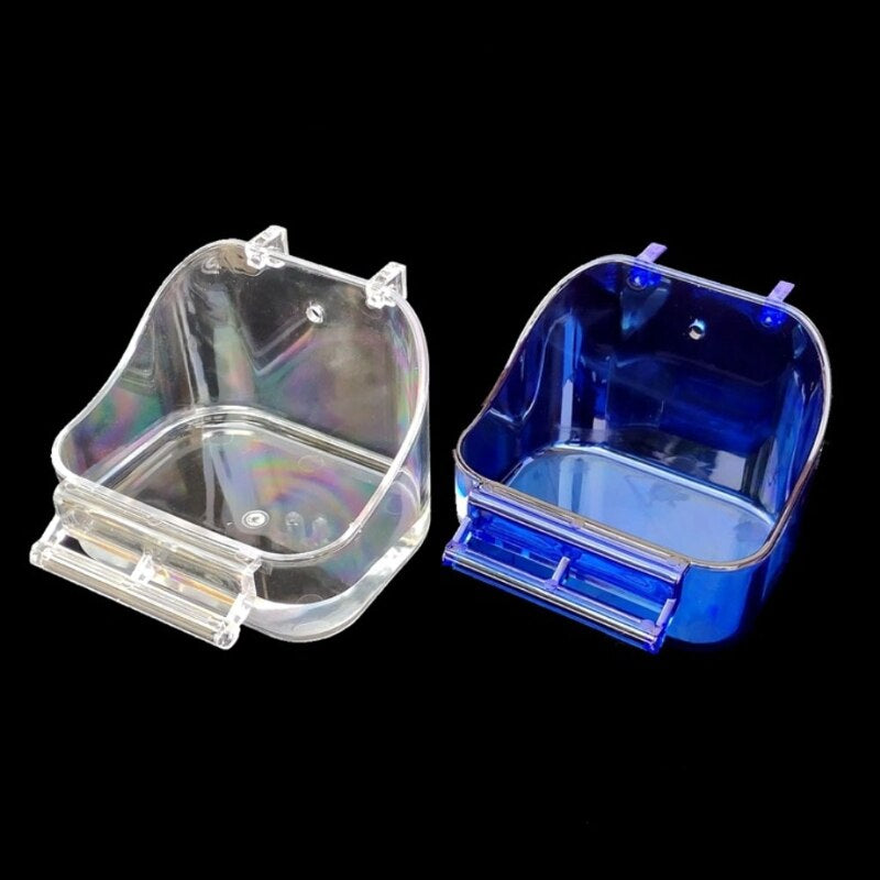 Transparent Bird Food Tray Box