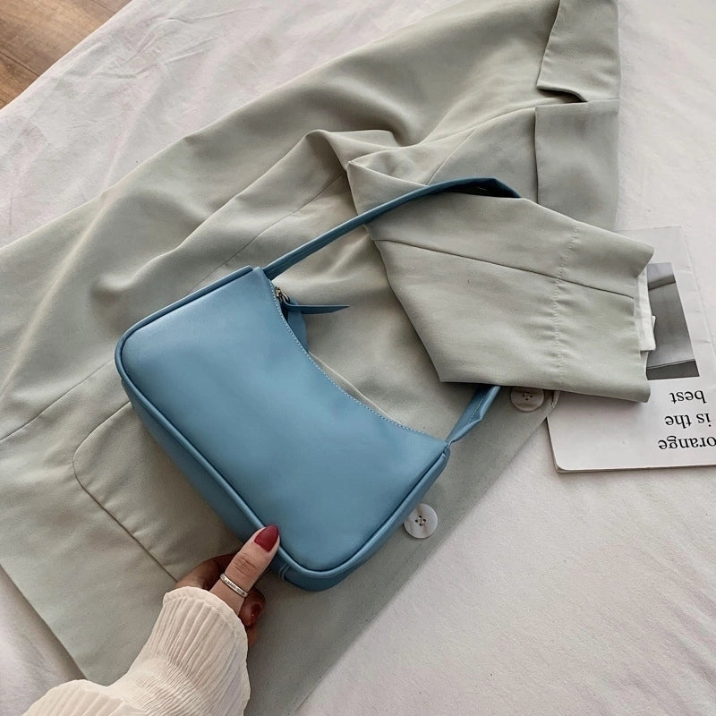 Medium Pu Leather Fashion Underarm Bag Hander Bag