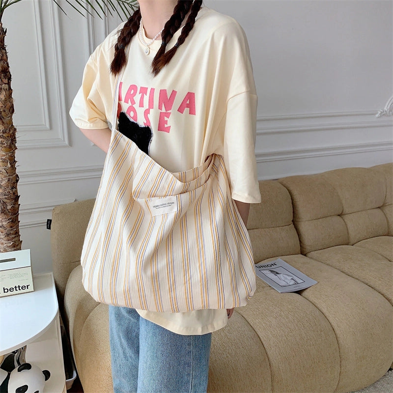 Fashionable Leopard Print Crossbody Bag Large Capacity Single Shoulder Shopping Bag Fashion Canvas Bag For Women Fashion