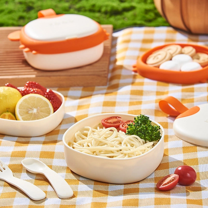 Baby Food Supplement Bowl For Baby Children Multi-functional Portable Drop-resistant Eating Bowl Baby Tableware Set Box