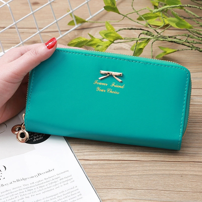 Accessories Korean Bowknot Letter Double Zipper Coin Purse