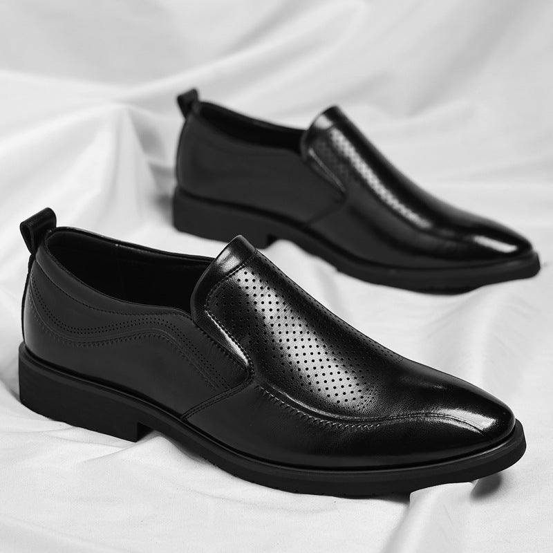 Men's Leather Hollow Breathable Casual Shoes