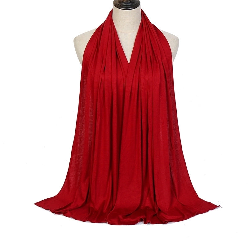 Women's Minimalist Solid Color Monel Scarf