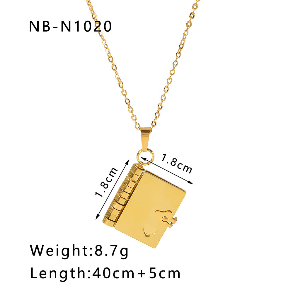 Heart Geometric Stainless Steel Electroplating Necklaces