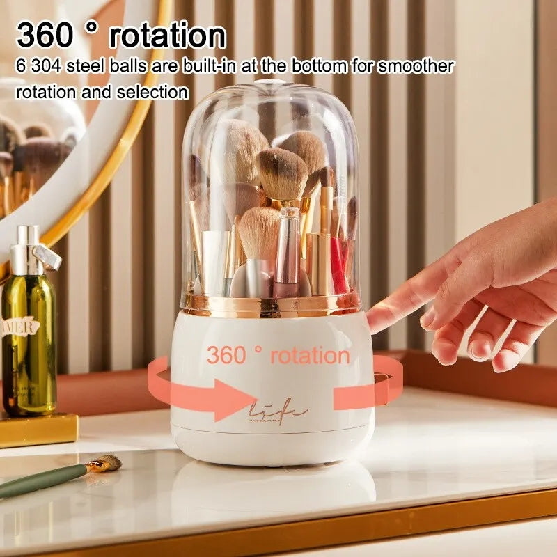 LUXOR ROTATING MAKEUP BRUSH ORGANIZER