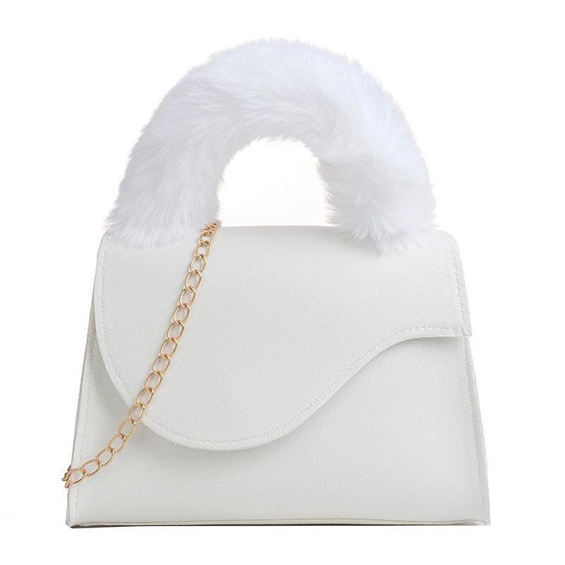 Women's Small Pu Leather Solid Color Fashion Square Flip Cover Crossbody Bag