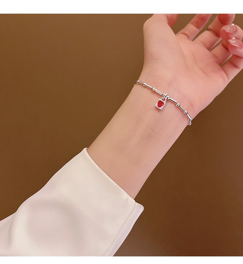 Fashion Red Love Pendant Bracelet