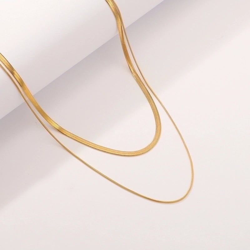 Minimalist Geometric Solid Color Titanium Steel Necklace