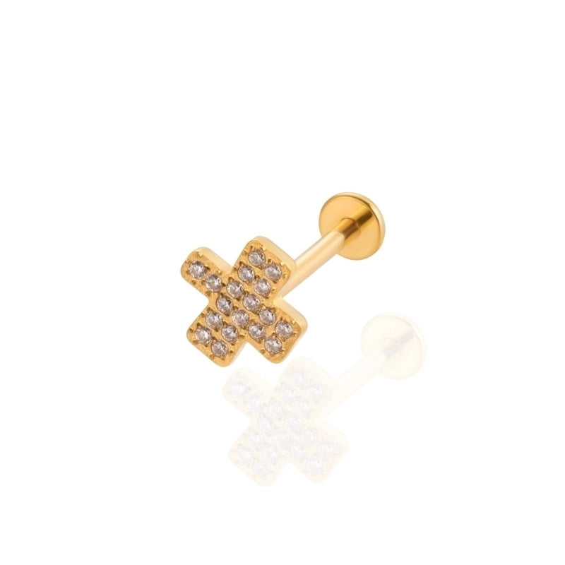 1 Piece Ear Cartilage Rings & Studs IG Style Cool Style Geometric Water Droplets Pure Titanium Plating Inlay Zircon