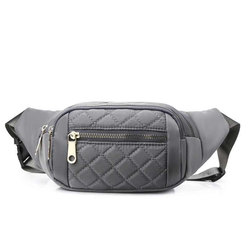 Unisex Elegant Streetwear Solid Color Nylon Waist Bags