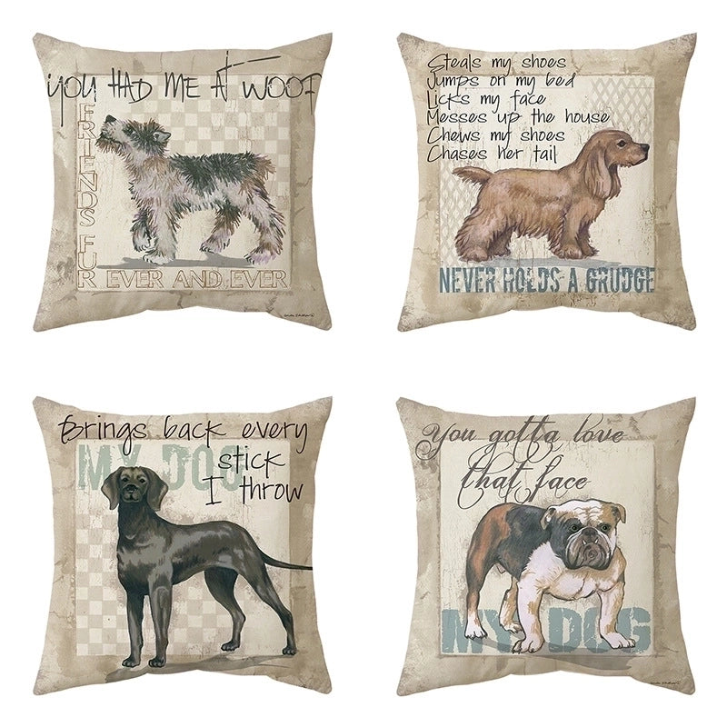 Cute Animal Short Plush Pillow Cases