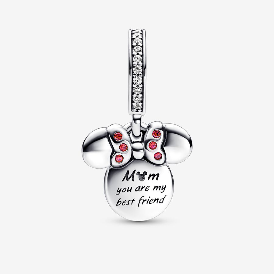 Disney Minnie Mouse Silhouette Double Dangle Pandora Charm