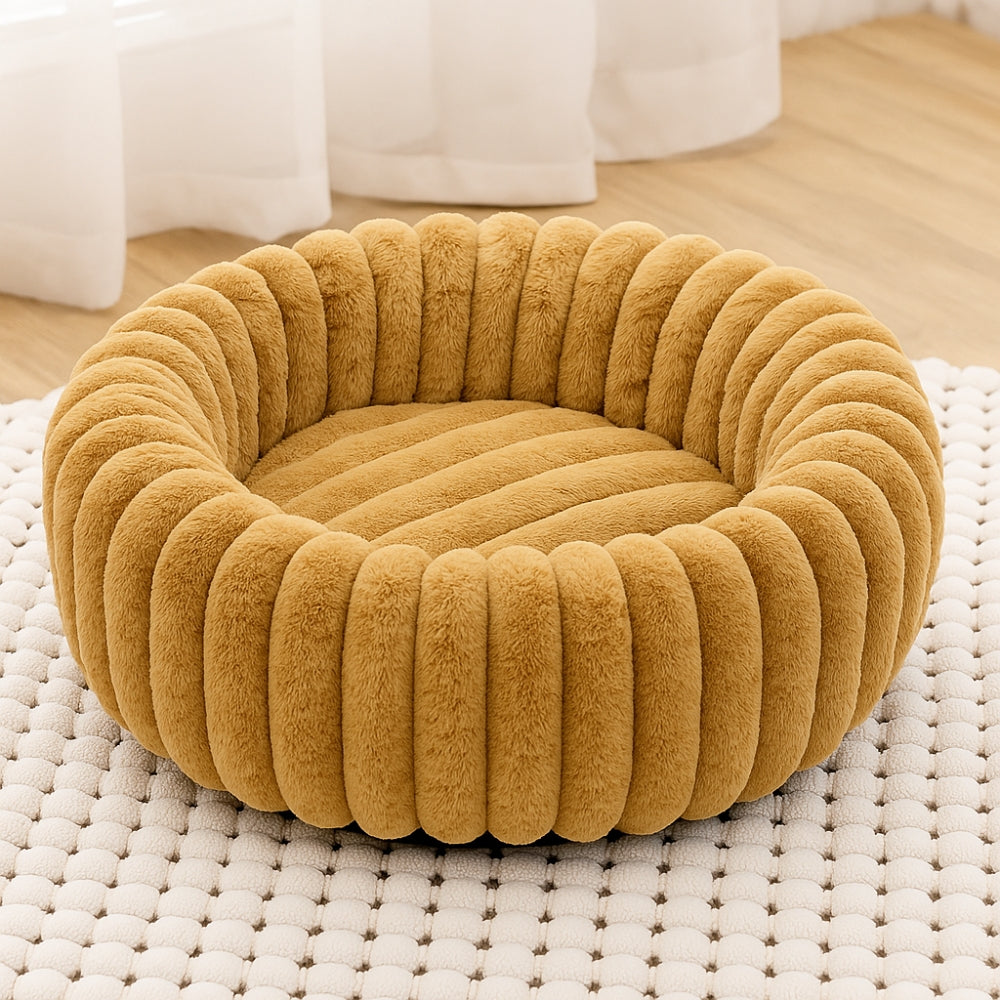 Plush Round Pet Bed