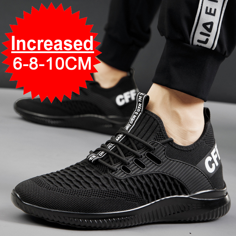 Gptsolvy Men Elevator Shoes Height Increase Sneakers Shoes for Men 10cm Breathable Casual Shoes Invisible Inner Heightening 8cm Men Shoes