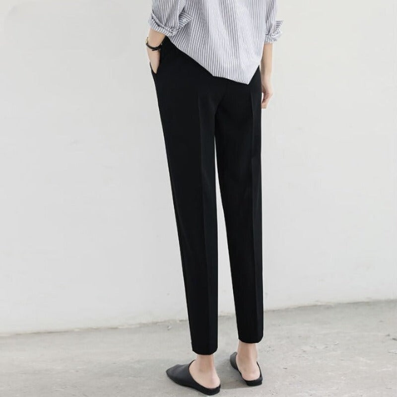 Elastic High Waist Pencil Trousers
