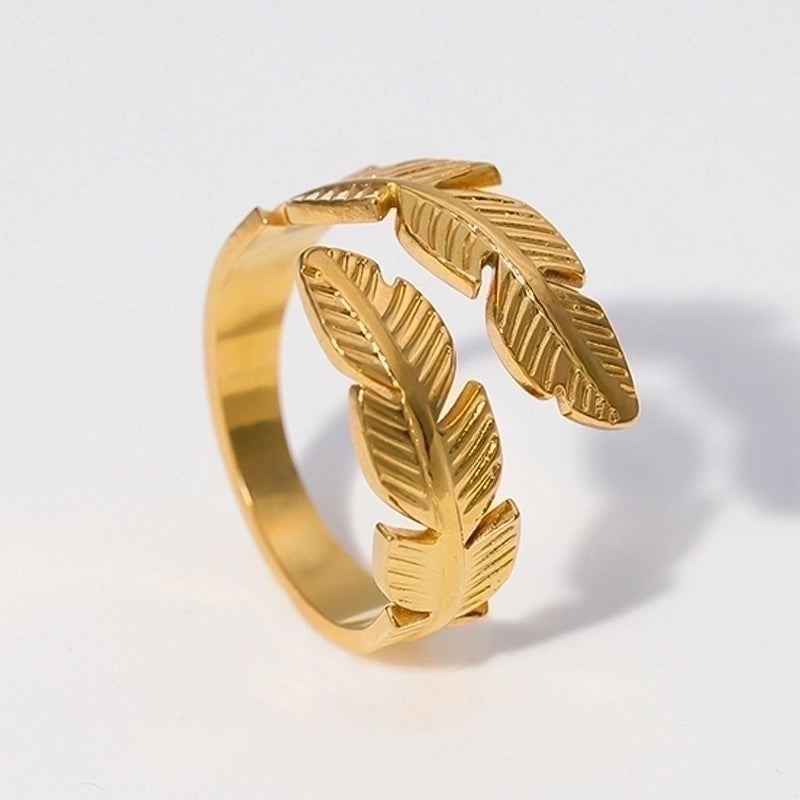 Casual 304 Stainless Steel 18K Gold Plated Plating Stainless Steel Rings