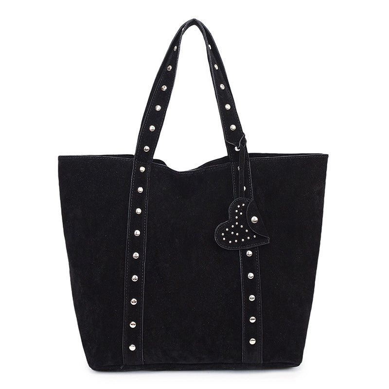 Women's Large Pu Leather Solid Color Elegant Streetwear Square Magnetic Buckle Tote Bag