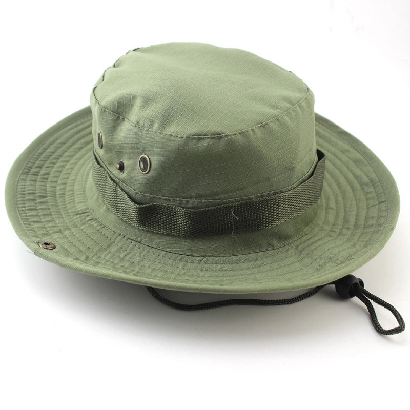 Hot Outdoor Sunscreen Round Edge Hat Mountaineering Hat Camouflage Jungle Hat Benney Hat Men's And Women's Fisherman Hat