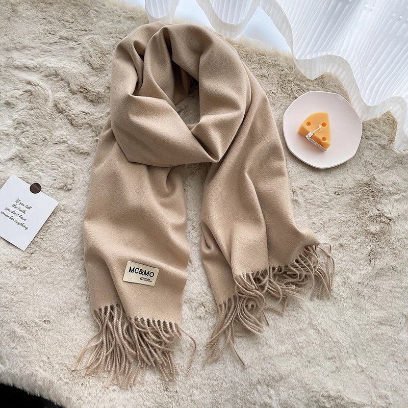 Soft Imitation Cashmere Scarf Women's Autumn And Winter  New Warm Couple Scarf Cold-proof Outer Long Shawl