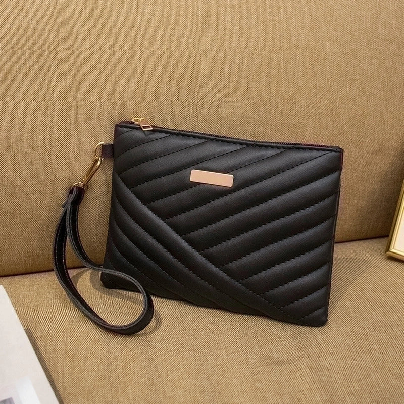 Women's Solid Color Pu Leather Zipper Wallets