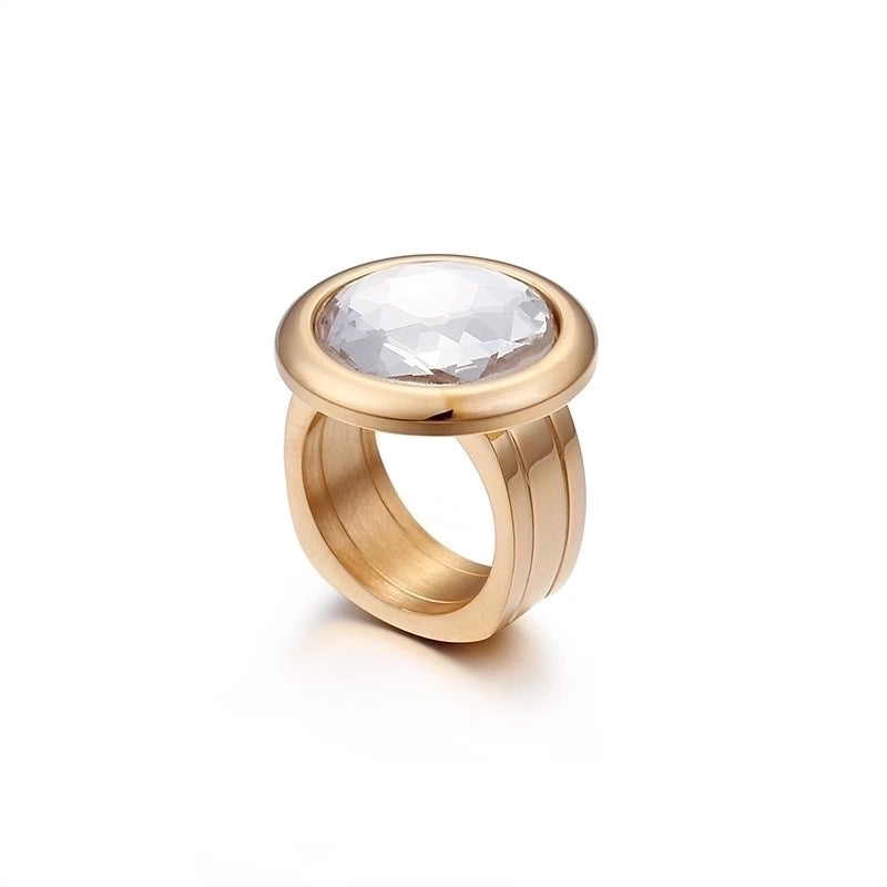 Titanium Steel 18K Gold Plated Fashion Plating Geometric No Inlaid