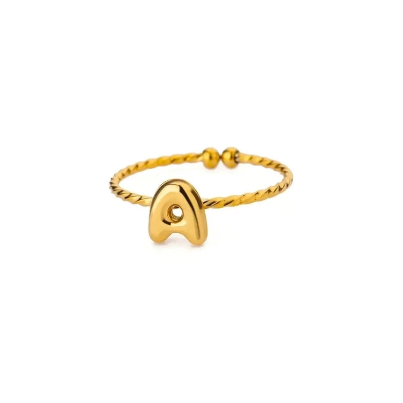 Elegant Minimalist Streetwear Letter 304 Stainless Steel Plating Open Rings