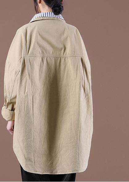 2021 Spring Khaki Fake Two Coats