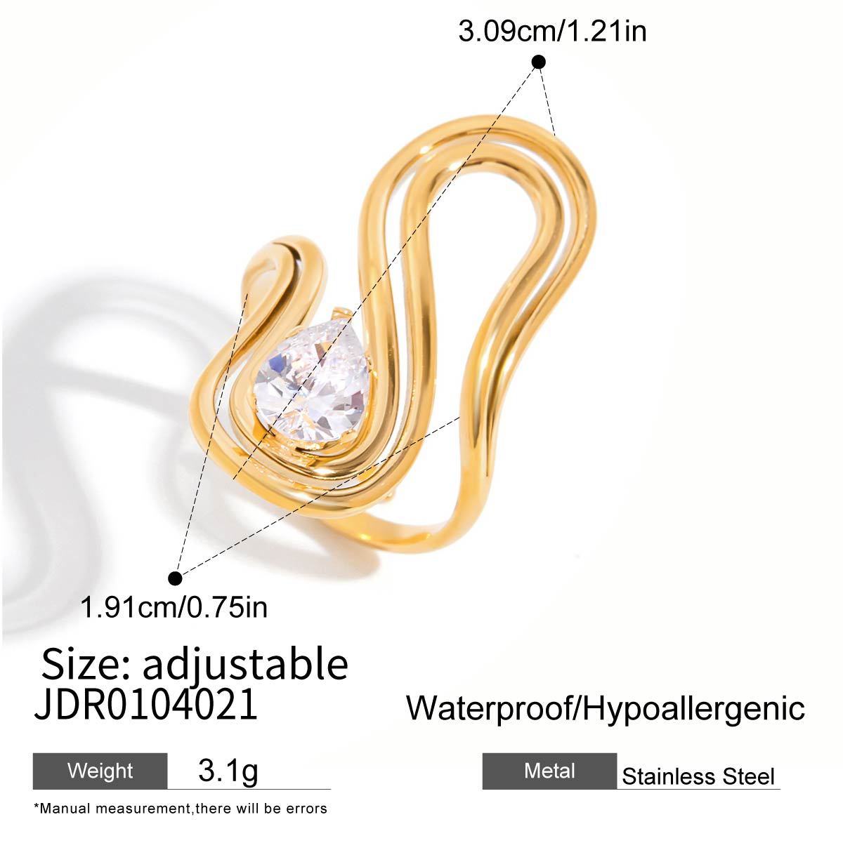 Jie Ding Zircon Ring Titanium Steel Jewelry Hot Sale Stainless Steel Rings