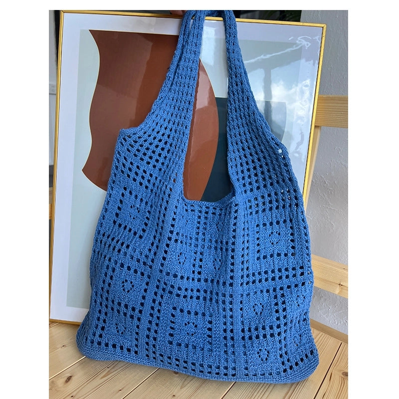 Women's Vintage Style Solid Color Polyester Shopping Bags