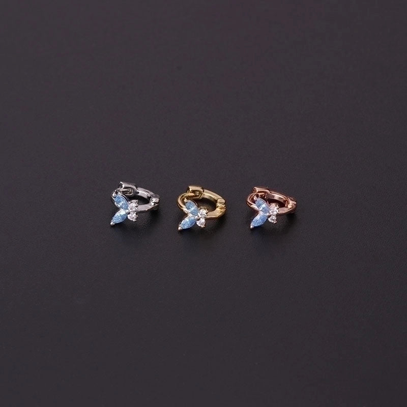 Ear Cartilage Rings & Studs Lady Butterfly Copper Plating