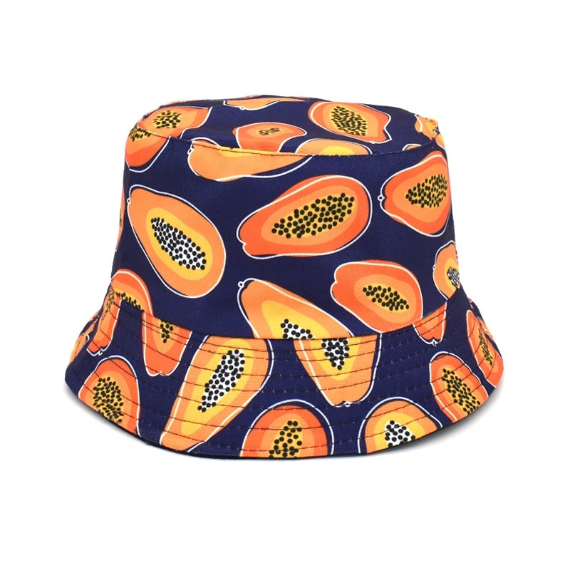 Unisex Casual Fruit Flat Eaves Bucket Hat