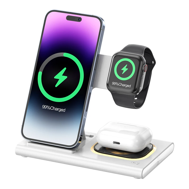 Smart Watch Mobile Phone Multifunction10w 15w Wireless Charger Desktop 3 In 1 4 In 1 Charger mobile Phone