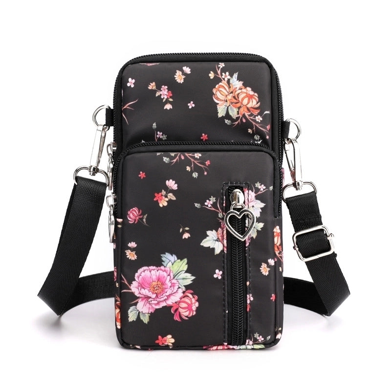 Women'S Nylon Solid Color Fashion Zipper Phone Wallet