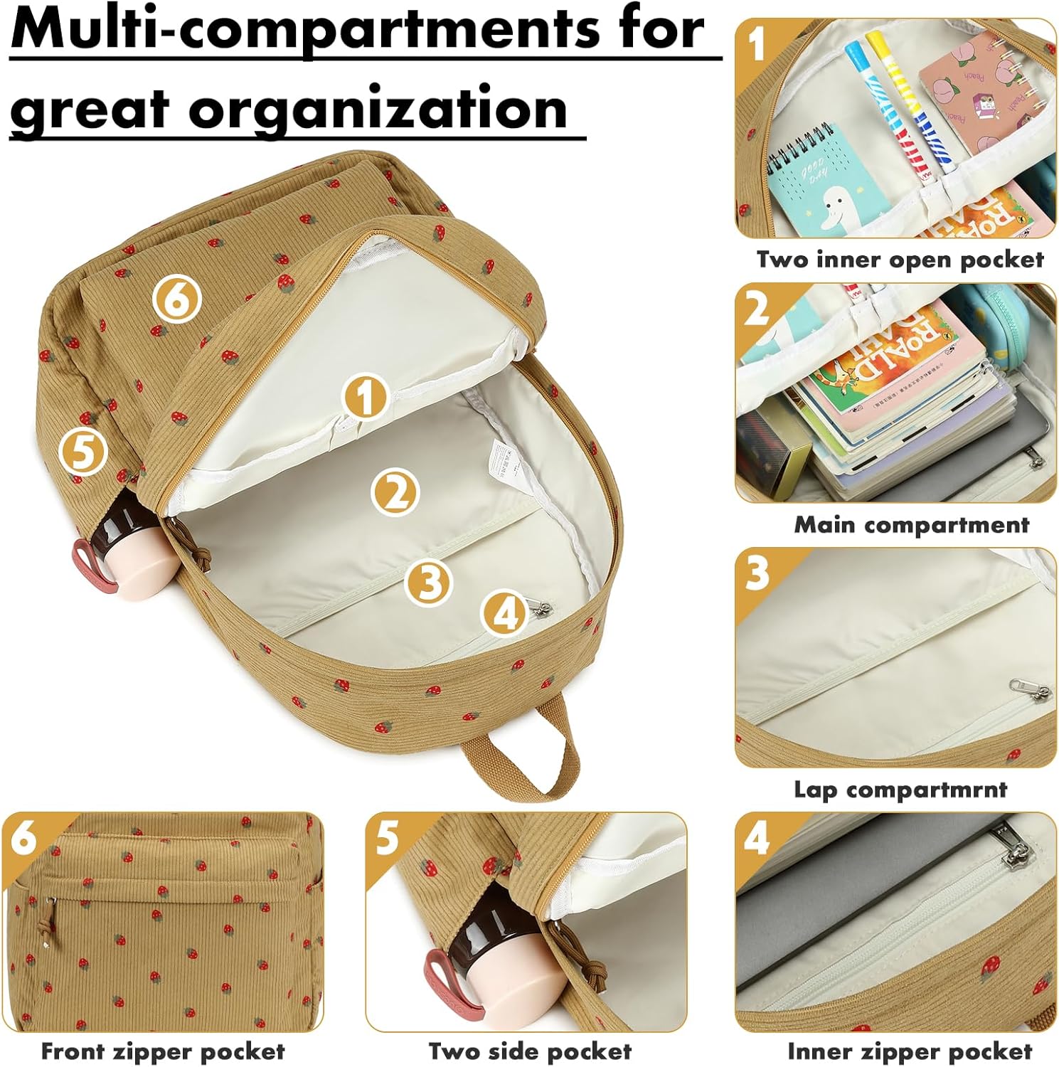 Bluboon School Backpack Teens Girls Boys Kids School Book Bags with Lunch Box Pencil Bag